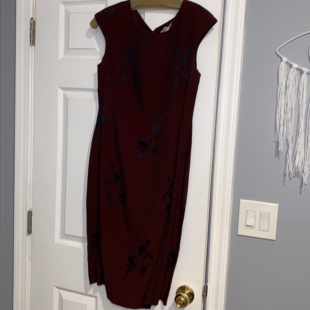 Dark red and black dress